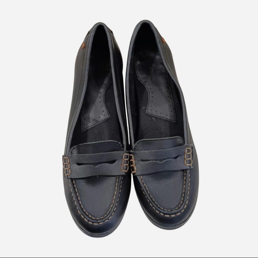 G H Bass & Co Weejuns Penny Loafers Women's 8.5M Black Leather Upper Dress Shoes